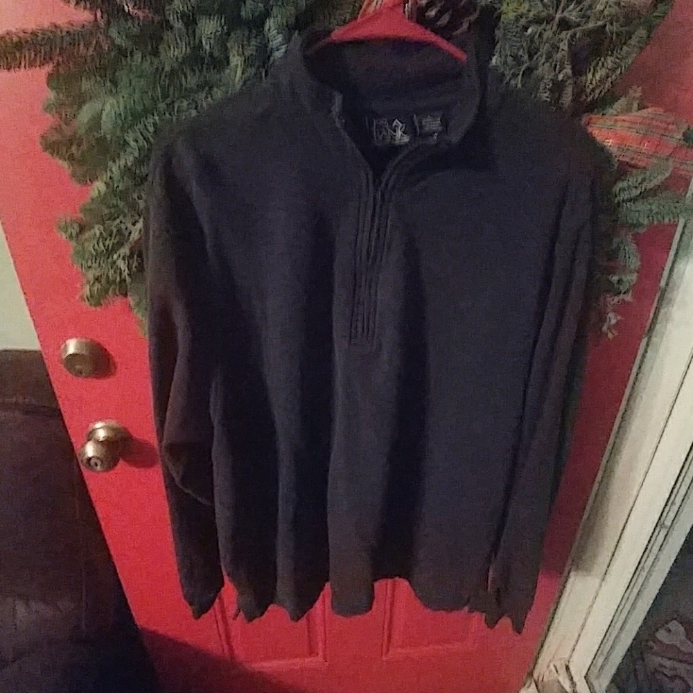Black sweater zip up neck